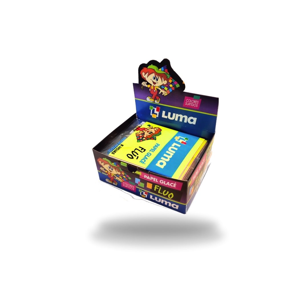 Papel Glacé Fluo Taco x 100 hojas