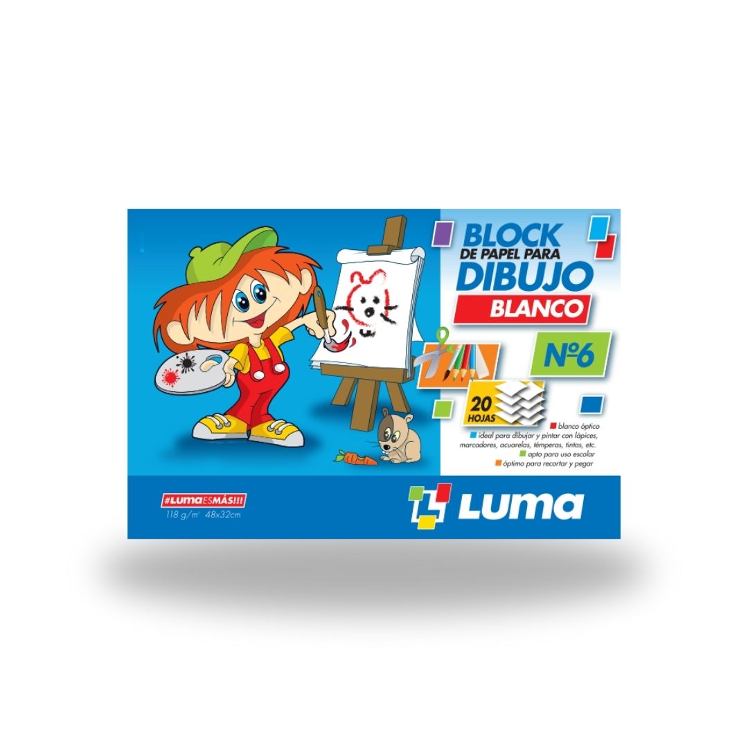 Block de Papel Para Dibujo N° 6 Blanco