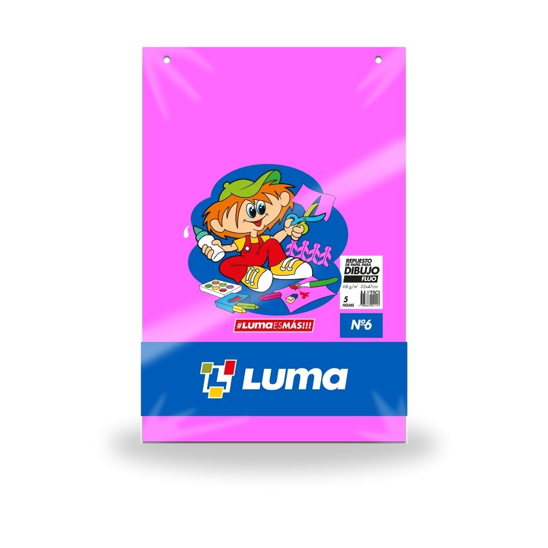 Repuesto Papel de Dibujo N° 6 Flúo